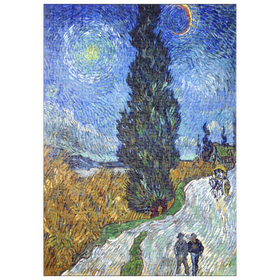 Darstellung des Puzzle-Motivs Vincent van Gogh's Road with Cypress and Star (1890) – Puzzleteile: 500