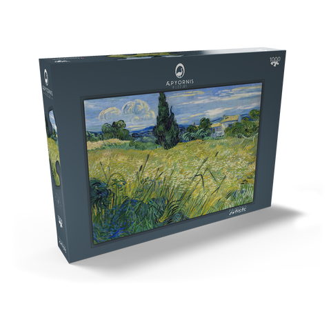 Vincent van Gogh's Green Wheat Field with Cypress (1889) 1000 Puzzle Schachtel Ansicht2