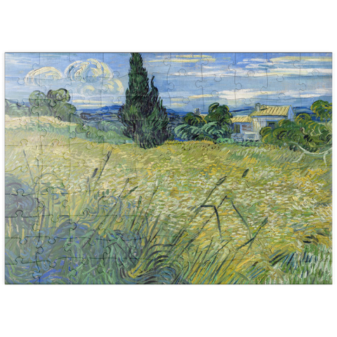 puzzleplate Vincent van Gogh's Green Wheat Field with Cypress (1889) 100 Puzzle