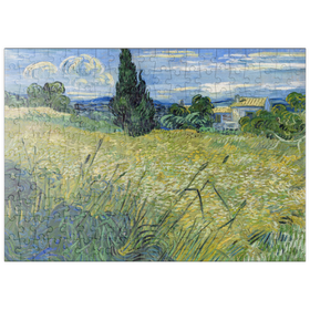 Darstellung des Puzzle-Motivs Vincent van Gogh's Green Wheat Field with Cypress (1889) – Puzzleteile: 200