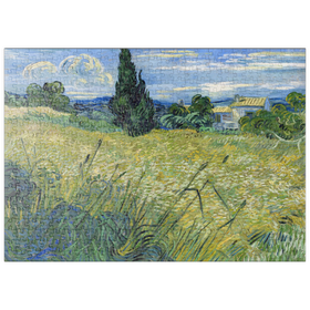 Darstellung des Puzzle Motivs Vincent van Gogh's Green Wheat Field with Cypress (1889) - Puzzleteile: 500
