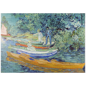 Darstellung des Puzzle-Motivs Vincent van Gogh's Bank of the Oise at Auvers (1890) – Puzzleteile: 1000
