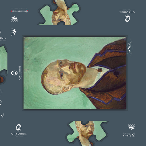 Vincent van Gogh's Self-Portrait (Dedicated to Paul Gauguin) (1888) 1000 Puzzle Schachtel 3D Modell