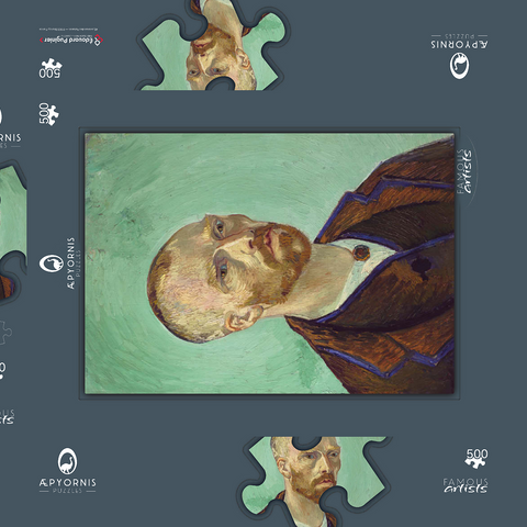 Vincent van Gogh's Self-Portrait (Dedicated to Paul Gauguin) (1888) 500 Puzzle Schachtel 3D Modell