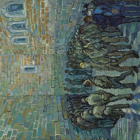 Vincent van Gogh's Prisoners Exercising (1890) 100 Puzzle 3D Modell