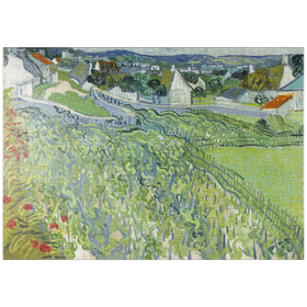 Darstellung des Puzzle-Motivs Vincent van Gogh's Vineyards at Auvers (1890) – Puzzleteile: 1000
