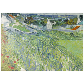 Darstellung des Puzzle-Motivs Vincent van Gogh's Vineyards at Auvers (1890) – Puzzleteile: 500