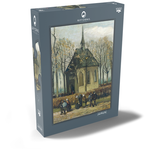 Vincent van Gogh's Congregation Leaving the Reformed Church in Nuenen (1884) 1000 Puzzle Schachtel Ansicht2