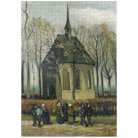 Darstellung des Puzzle-Motivs Vincent van Gogh's Congregation Leaving the Reformed Church in Nuenen (1884) – Puzzleteile: 1000