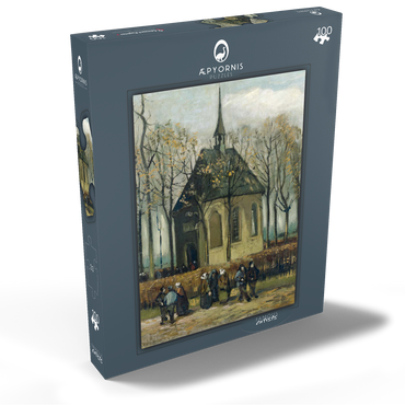 Vincent van Gogh's Congregation Leaving the Reformed Church in Nuenen (1884) 100 Puzzle Schachtel Ansicht2