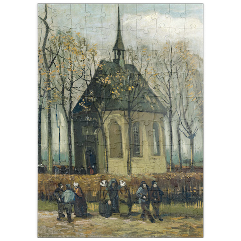 puzzleplate Vincent van Gogh's Congregation Leaving the Reformed Church in Nuenen (1884) 100 Puzzle