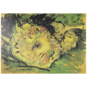 Darstellung des Puzzle-Motivs Vincent van Gogh's Two Cut Sunflowers (1887) – Puzzleteile: 1000