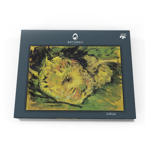 Vincent van Gogh's Two Cut Sunflowers (1887) 100 Puzzle Schachtel Ansicht3