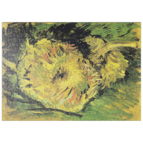 Darstellung des Puzzle Motivs Vincent van Gogh's Two Cut Sunflowers (1887) - Puzzleteile: 500