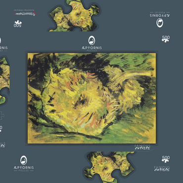 Vincent van Gogh's Two Cut Sunflowers (1887) 500 Puzzle Schachtel 3D Modell