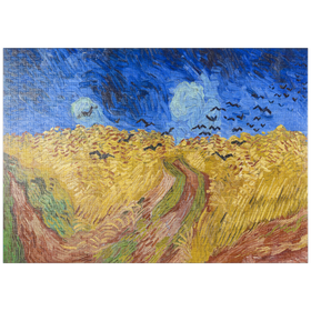 Darstellung des Puzzle-Motivs Vincent van Gogh's Wheatfield with Crows (1890) – Puzzleteile: 1000