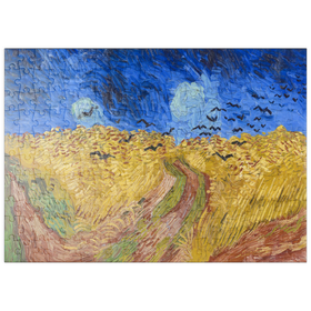 Darstellung des Puzzle-Motivs Vincent van Gogh's Wheatfield with Crows (1890) – Puzzleteile: 200