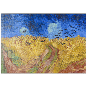 Darstellung des Puzzle-Motivs Vincent van Gogh's Wheatfield with Crows (1890) – Puzzleteile: 500