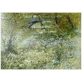 Darstellung des Puzzle Motivs Vincent van Gogh's River Bank in Springtime (1887) - Puzzleteile: 1000