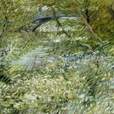 Vincent van Gogh's River Bank in Springtime (1887) 100 Puzzle 3D Modell