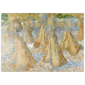 Darstellung des Puzzle-Motivs Vincent van Gogh's Sheaves of Wheat (1890) – Puzzleteile: 200