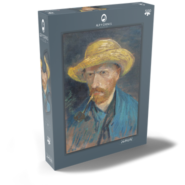Vincent van Gogh's Self-Portrait with Straw Hat and Pipe (1887) 500 Puzzle Schachtel Ansicht2