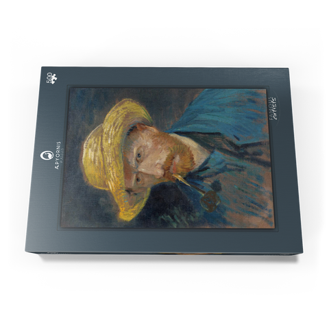 Vincent van Gogh's Self-Portrait with Straw Hat and Pipe (1887) 500 Puzzle Schachtel Ansicht3