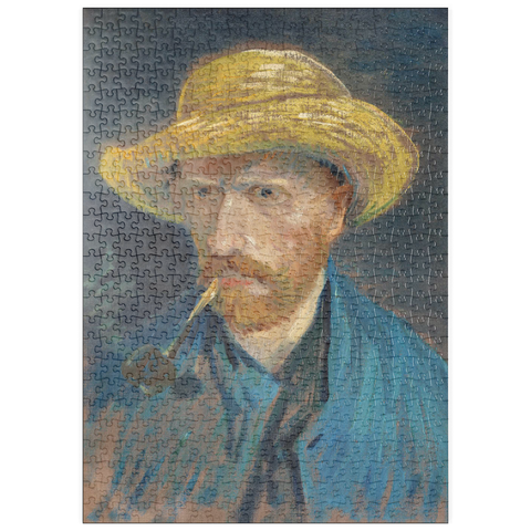 puzzleplate Vincent van Gogh's Self-Portrait with Straw Hat and Pipe (1887) 500 Puzzle