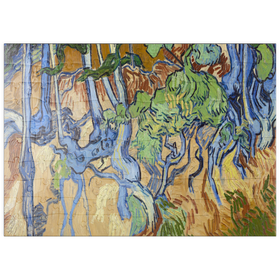 Darstellung des Puzzle Motivs Vincent van Gogh's Tree Roots (1890) - Puzzleteile: 100
