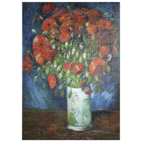 Darstellung des Puzzle Motivs Vincent van Gogh's Vase with Poppies (1886) - Puzzleteile: 100