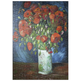 Darstellung des Puzzle-Motivs Vincent van Gogh's Vase with Poppies (1886) – Puzzleteile: 500