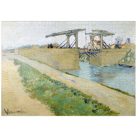 Darstellung des Puzzle-Motivs Vincent van Gogh's The Langlois Bridge (1888) – Puzzleteile: 1000