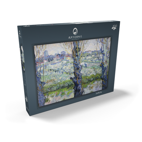 Vincent van Gogh's View of Arles, Flowering Orchards (1889) 100 Puzzle Schachtel Ansicht2