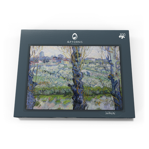 Vincent van Gogh's View of Arles, Flowering Orchards (1889) 100 Puzzle Schachtel Ansicht3