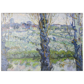 Darstellung des Puzzle Motivs Vincent van Gogh's View of Arles, Flowering Orchards (1889) - Puzzleteile: 100