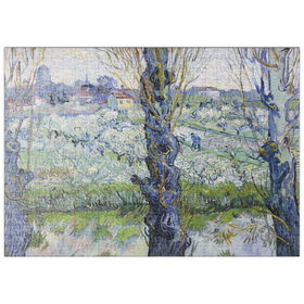 Darstellung des Puzzle Motivs Vincent van Gogh's View of Arles, Flowering Orchards (1889) - Puzzleteile: 500