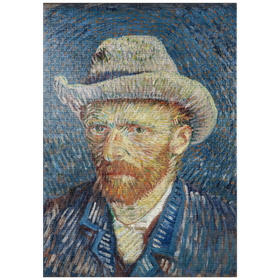 Darstellung des Puzzle-Motivs Vincent van Gogh's Self-Portrait with Grey Felt Hat (1887) – Puzzleteile: 1000