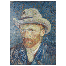 Darstellung des Puzzle-Motivs Vincent van Gogh's Self-Portrait with Grey Felt Hat (1887) – Puzzleteile: 200