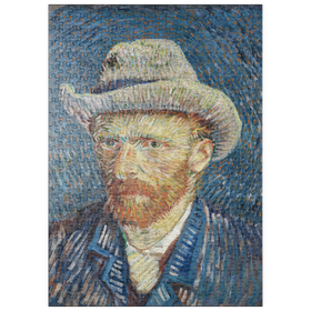 Darstellung des Puzzle Motivs Vincent van Gogh's Self-Portrait with Grey Felt Hat (1887) - Puzzleteile: 500