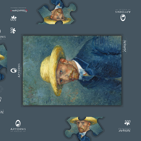 Vincent van Gogh's Portrait of Theo van Gogh (1887) 500 Puzzle Schachtel 3D Modell