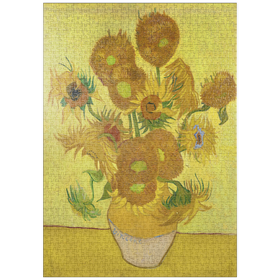 Darstellung des Puzzle-Motivs Vincent van Gogh's Sunflowers (1888) – Puzzleteile: 1000