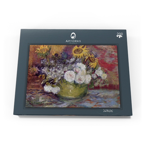 Vincent van Gogh's Bowl With Sunflowers Roses And Other Flowers (1886) 200 Puzzle Schachtel Ansicht3