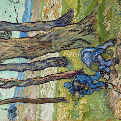 Vincent van Gogh's The Diggers (1889) 1000 Puzzle 3D Modell
