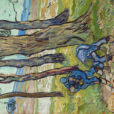 Vincent van Gogh's The Diggers (1889) 100 Puzzle 3D Modell