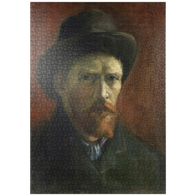 Darstellung des Puzzle-Motivs Vincent van Gogh's Self-Portrait with Dark Felt Hat (1886) – Puzzleteile: 1000
