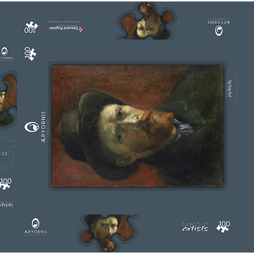 Vincent van Gogh's Self-Portrait with Dark Felt Hat (1886) 100 Puzzle Schachtel 3D Modell