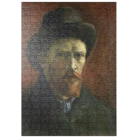 Darstellung des Puzzle-Motivs Vincent van Gogh's Self-Portrait with Dark Felt Hat (1886) – Puzzleteile: 200