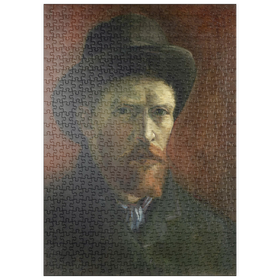 Darstellung des Puzzle-Motivs Vincent van Gogh's Self-Portrait with Dark Felt Hat (1886) – Puzzleteile: 500