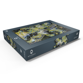 Alternative Darstellung des Puzzle-Motivs Vincent van Gogh's Blossoming Acacia Branches (1890) – Puzzleteile: 500