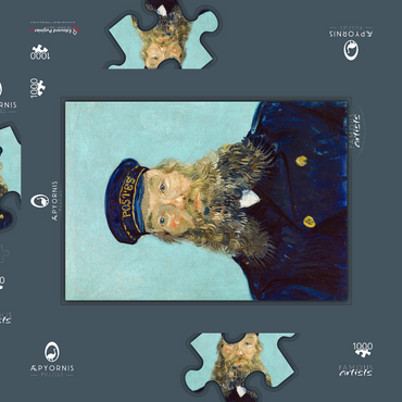 Vincent van Gogh's Portrait of Postman Roulin (1888) 1000 Puzzle Schachtel 3D Modell